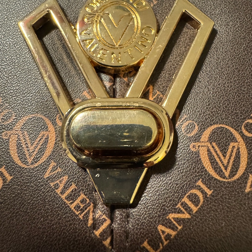 Valentino Orlandi Gold and Brown Crossbody - Picture 2 of 8